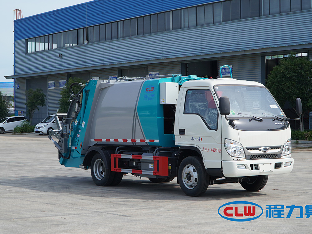 程力福田时代蓝牌5方压缩垃圾车