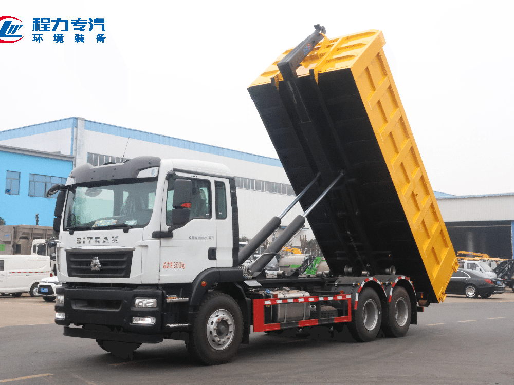 后双桥带箱卸料状态